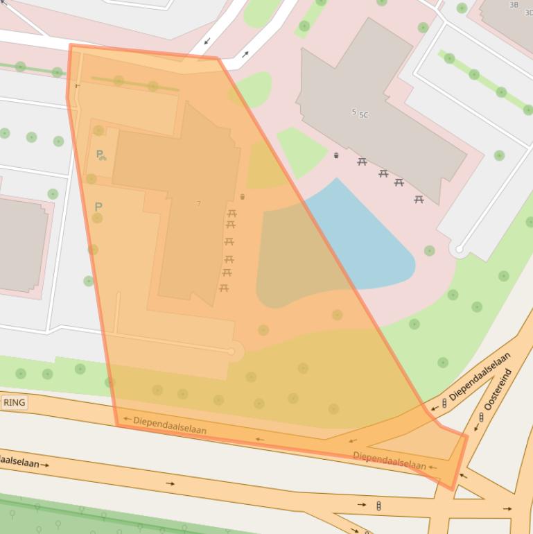 Kaart van postcodegebied 1213PD.