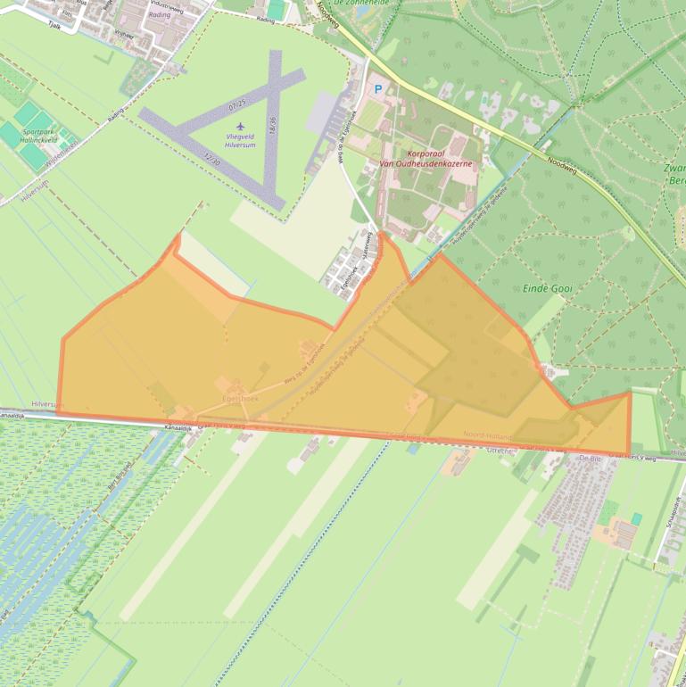 Kaart van postcodegebied 1213RC.