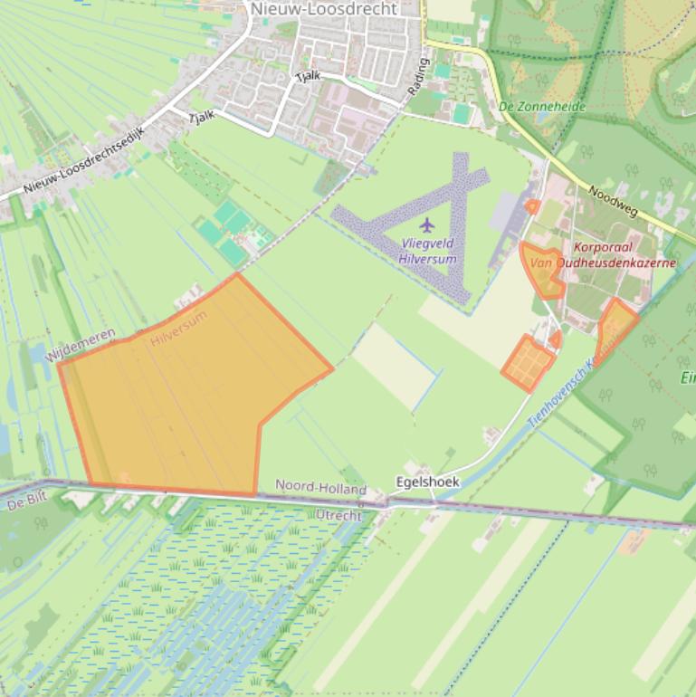 Kaart van postcodegebied 1213RD.