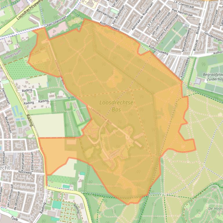 Kaart van postcodegebied 1213RH.