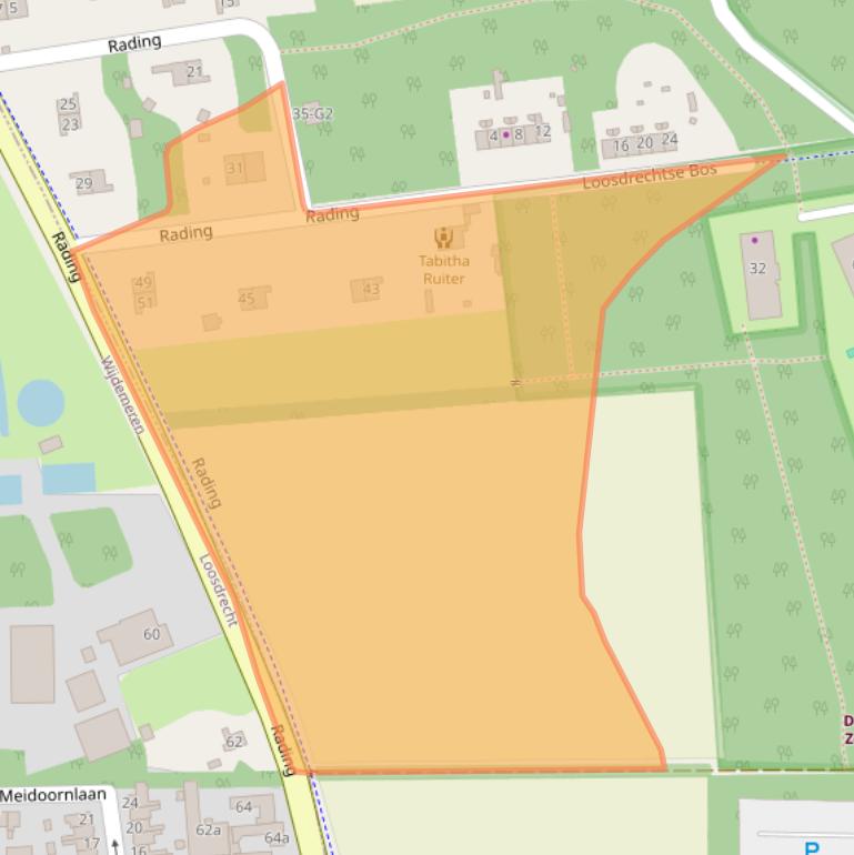 Kaart van postcodegebied 1213RL.