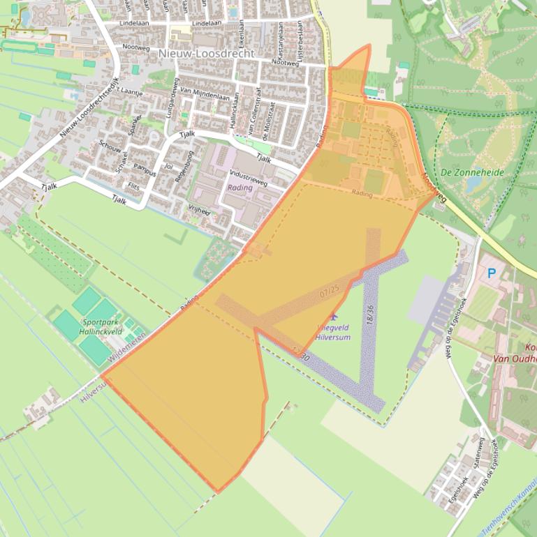 Kaart van postcodegebied 1213RM.