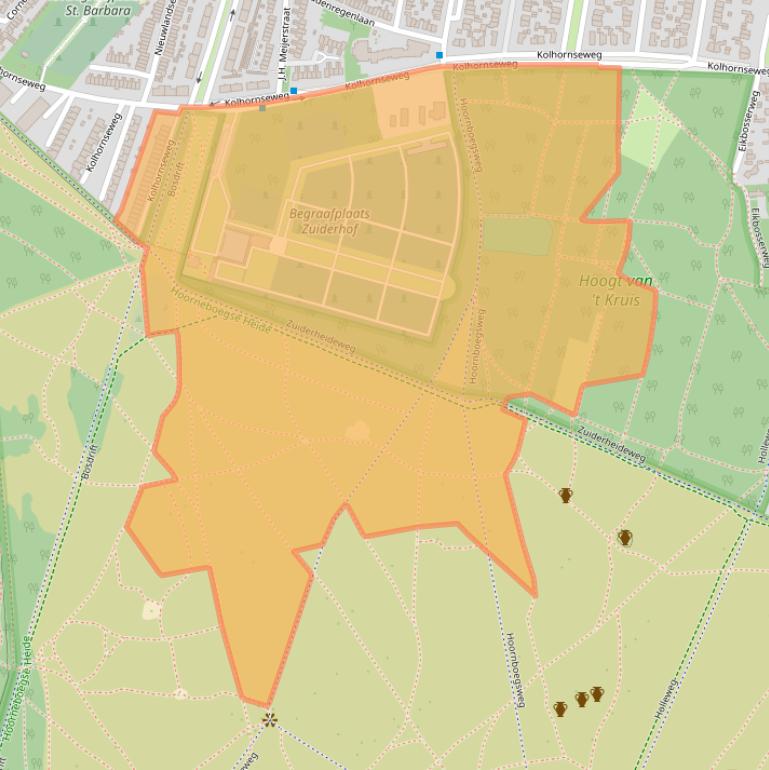 Kaart van postcodegebied 1213RS.