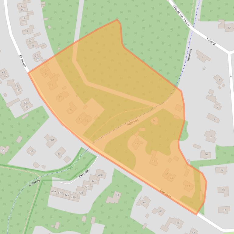 Kaart van postcodegebied 1213SH.