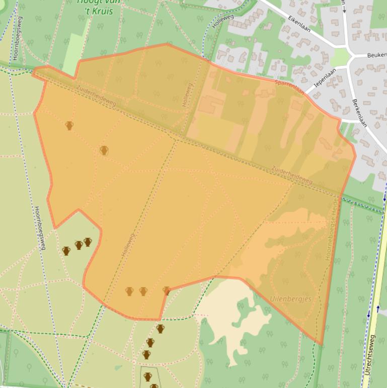 Kaart van postcodegebied 1213SP.