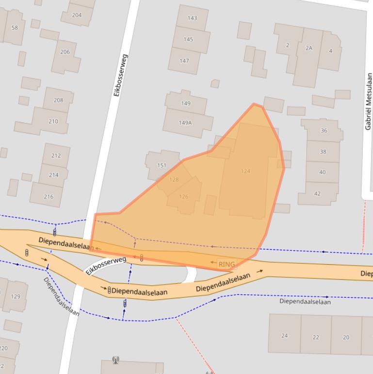 Kaart van postcodegebied 1213TJ.