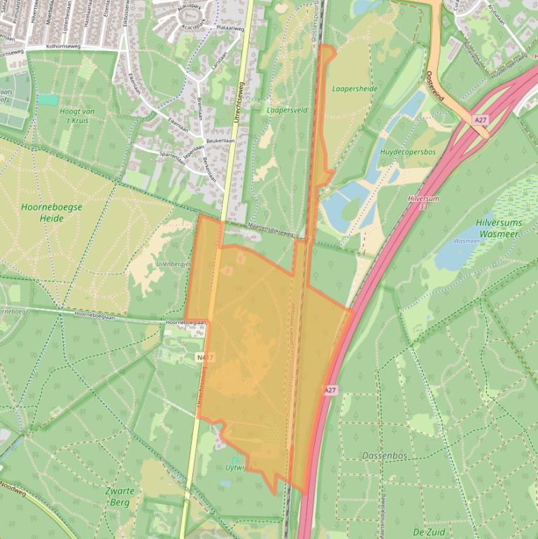 Kaart van postcodegebied 1213TP.