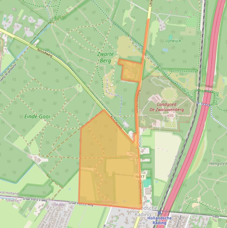 Kaart van postcodegebied 1213TZ.