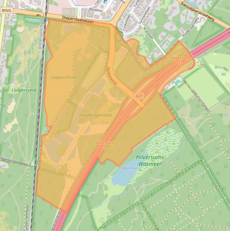 Kaart van postcodegebied 1213VH.