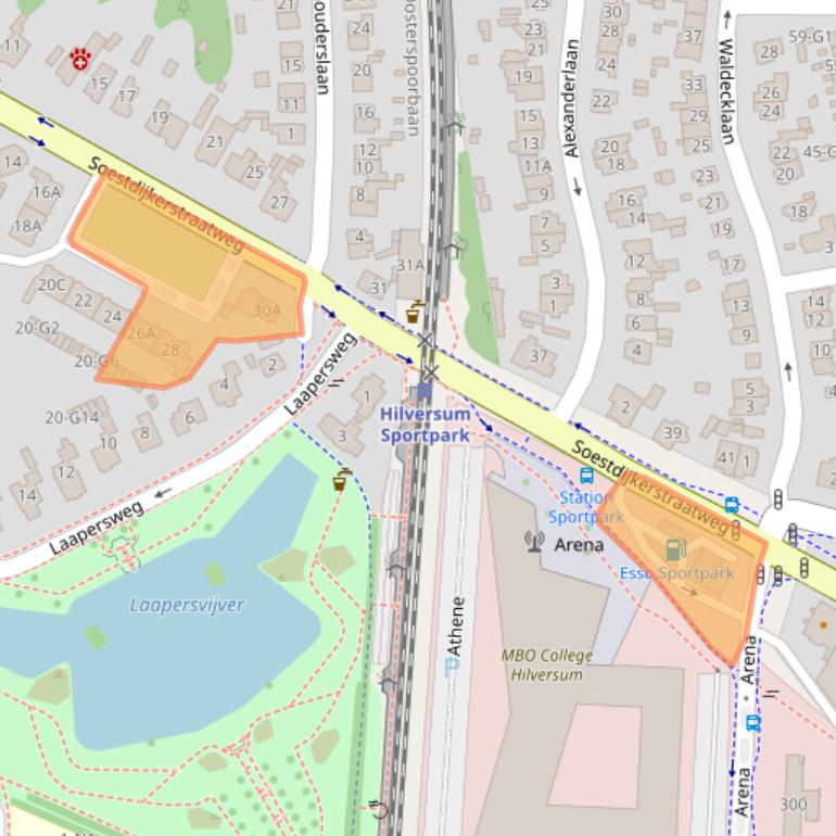 Kaart van postcodegebied 1213XC.