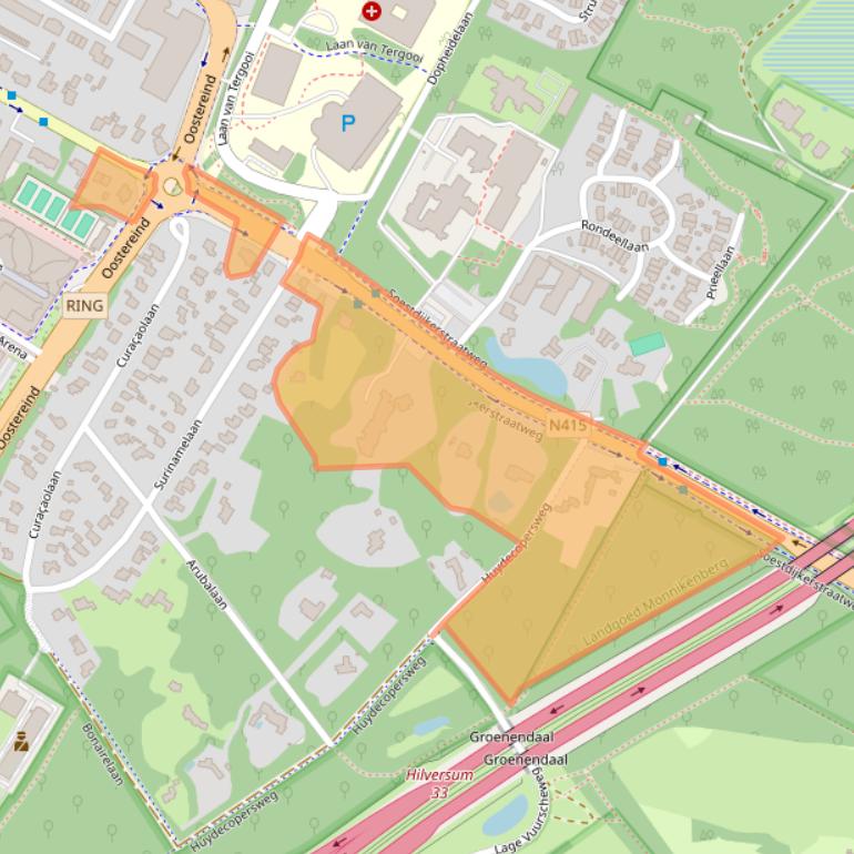 Kaart van postcodegebied 1213XH.