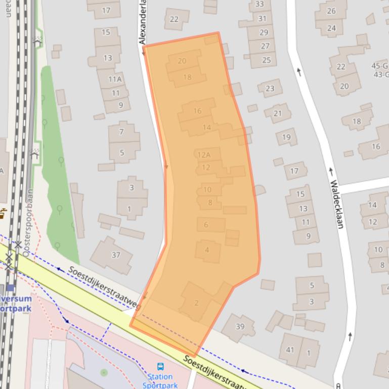 Kaart van postcodegebied 1213XS.