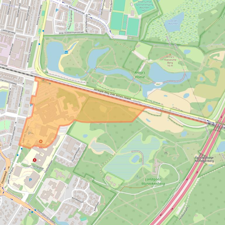 Kaart van postcodegebied 1213XZ.