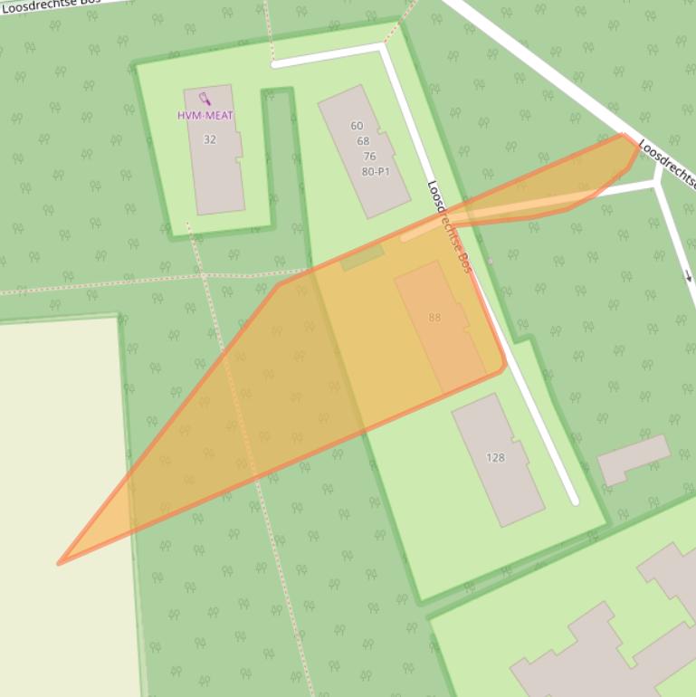 Kaart van postcodegebied 1213ZC.