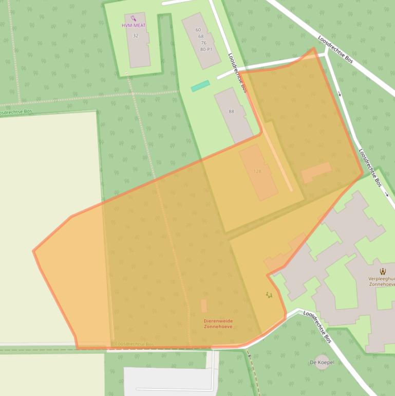 Kaart van postcodegebied 1213ZD.