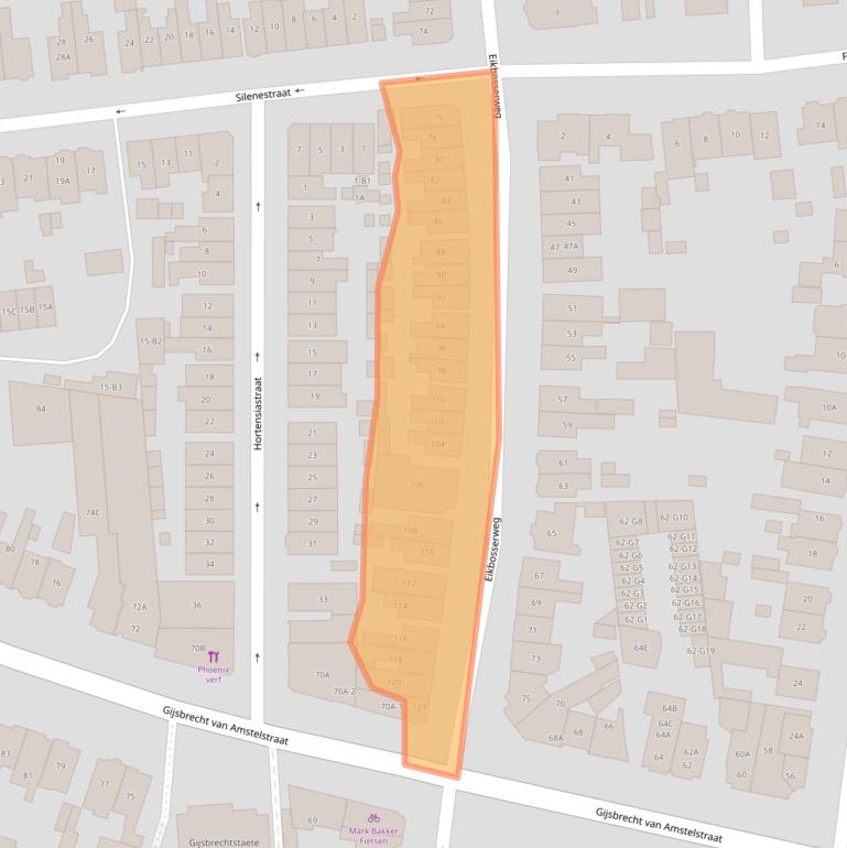 Kaart van postcodegebied 1214AL.