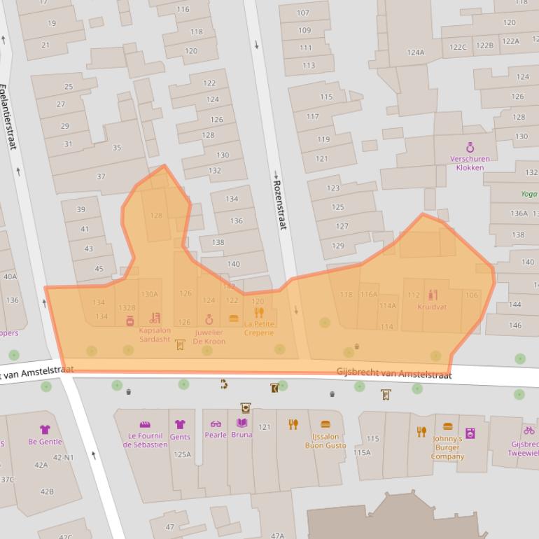 Kaart van postcodegebied 1214BC.