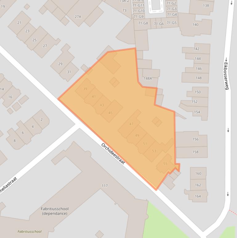 Kaart van postcodegebied 1214BH.