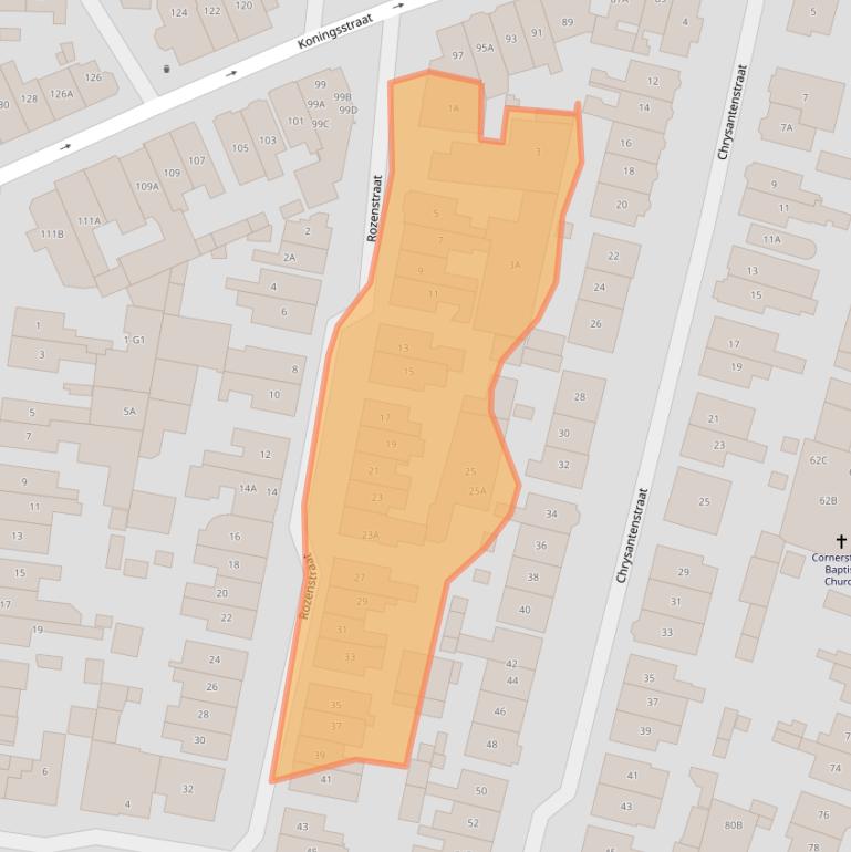 Kaart van postcodegebied 1214BP.