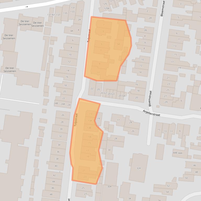 Kaart van postcodegebied 1214CB.