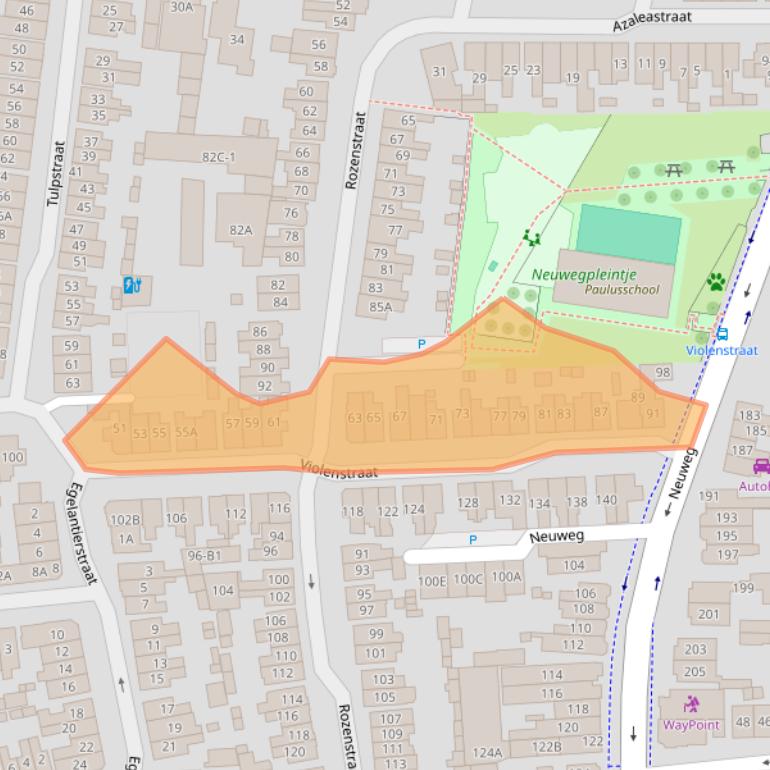 Kaart van postcodegebied 1214CK.