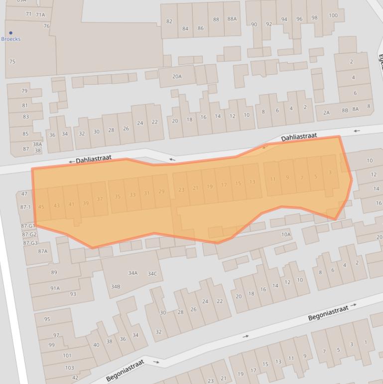 Kaart van postcodegebied 1214CR.
