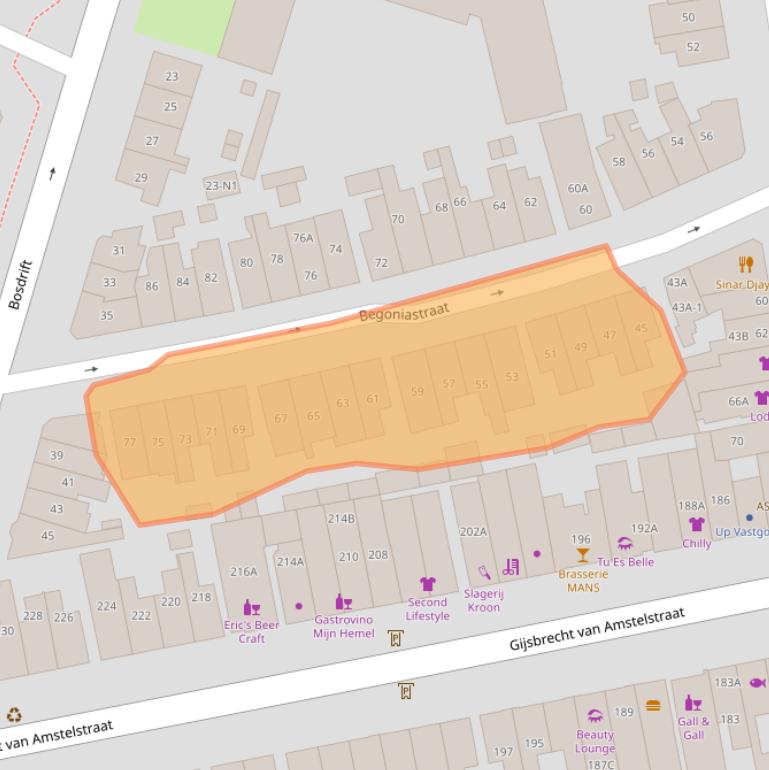 Kaart van postcodegebied 1214CV.
