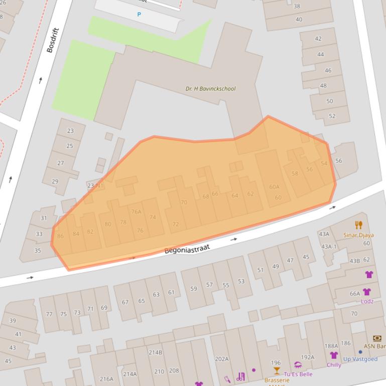 Kaart van postcodegebied 1214CX.