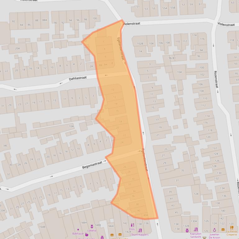 Kaart van postcodegebied 1214ED.