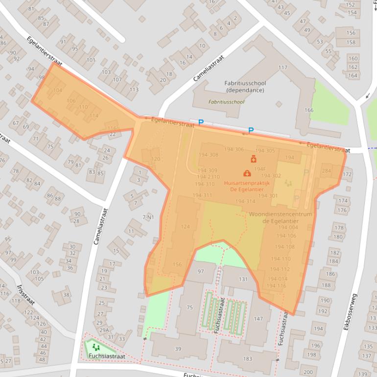 Kaart van postcodegebied 1214EH.