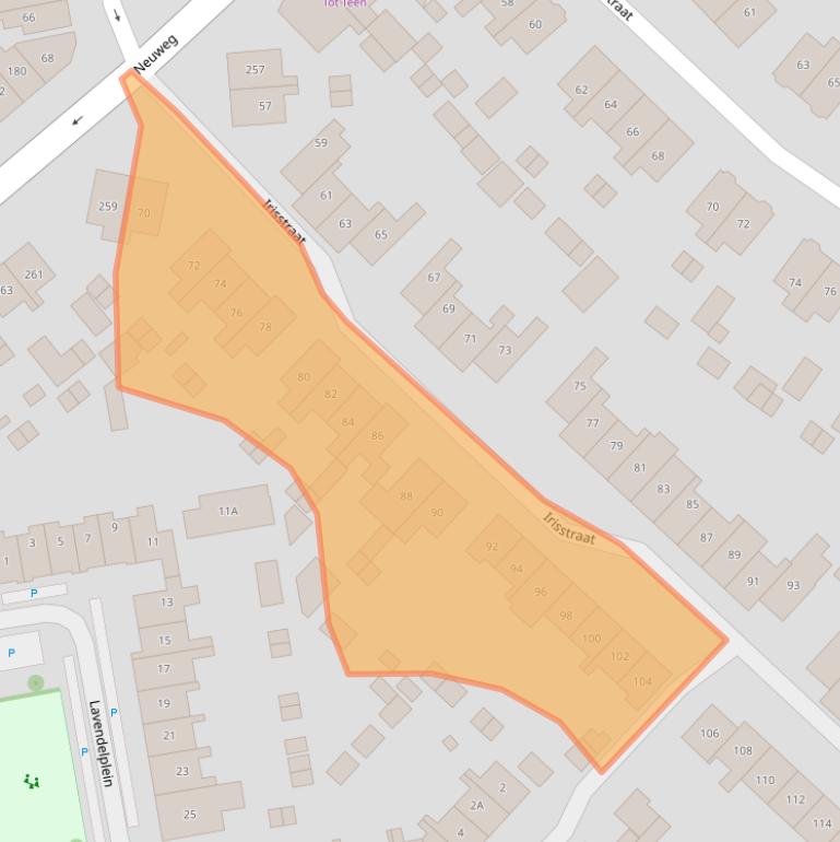 Kaart van postcodegebied 1214EW.