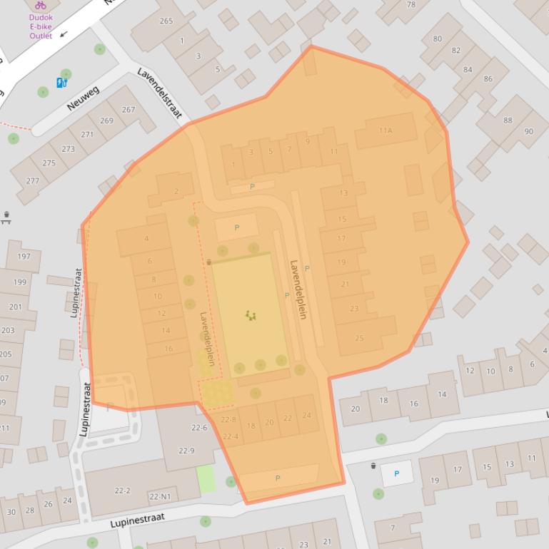 Kaart van postcodegebied 1214GG.