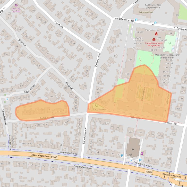 Kaart van postcodegebied 1214GH.