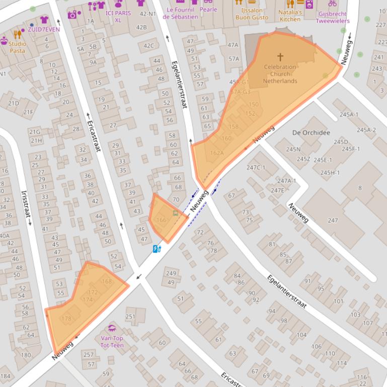 Kaart van postcodegebied 1214HA.