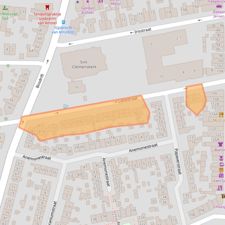 Kaart van postcodegebied 1214HE.