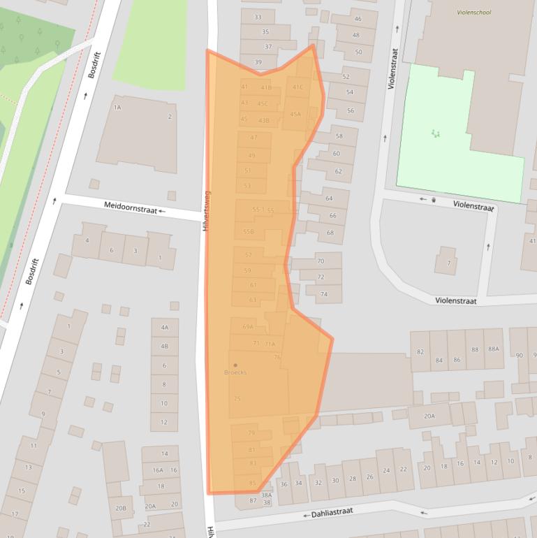 Kaart van postcodegebied 1214JA.