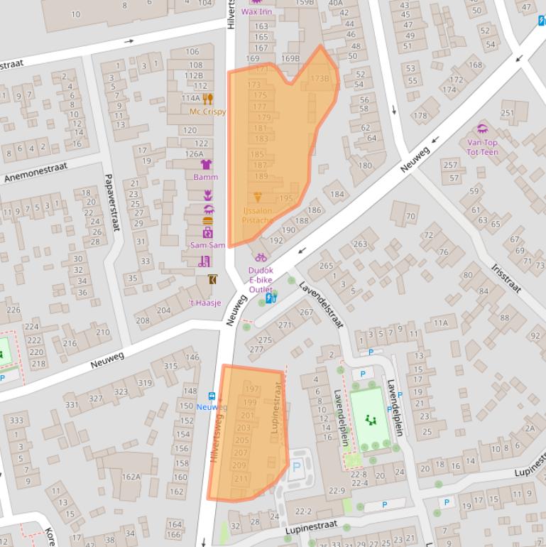 Kaart van postcodegebied 1214JD.