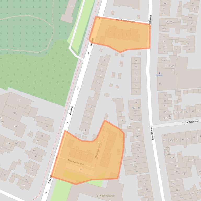 Kaart van postcodegebied 1214JR.