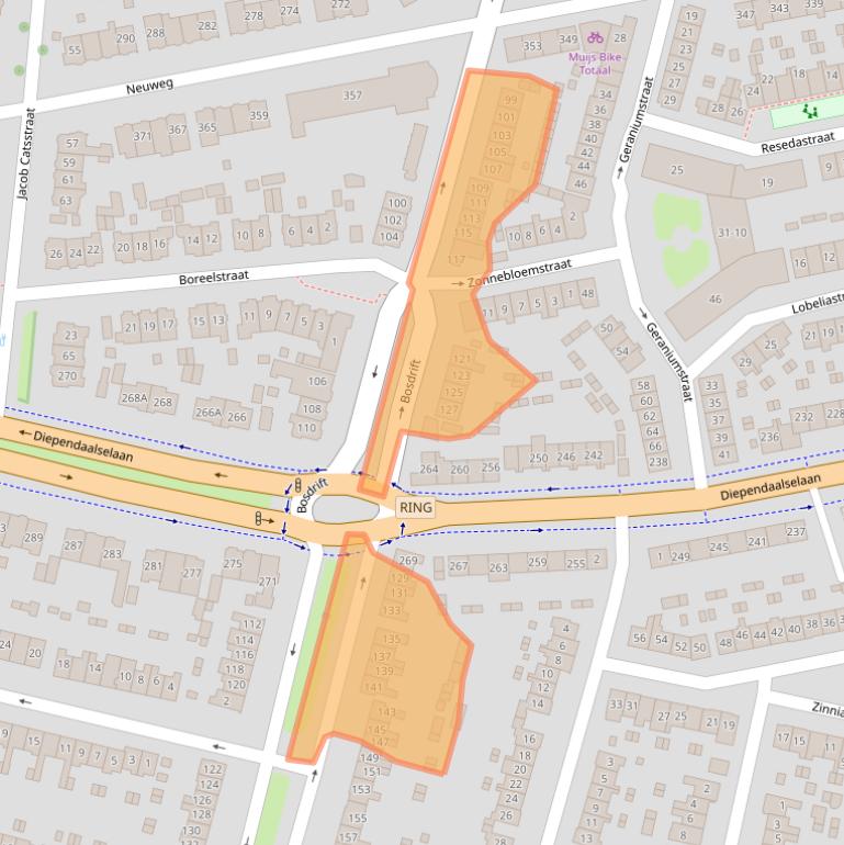 Kaart van postcodegebied 1214JV.