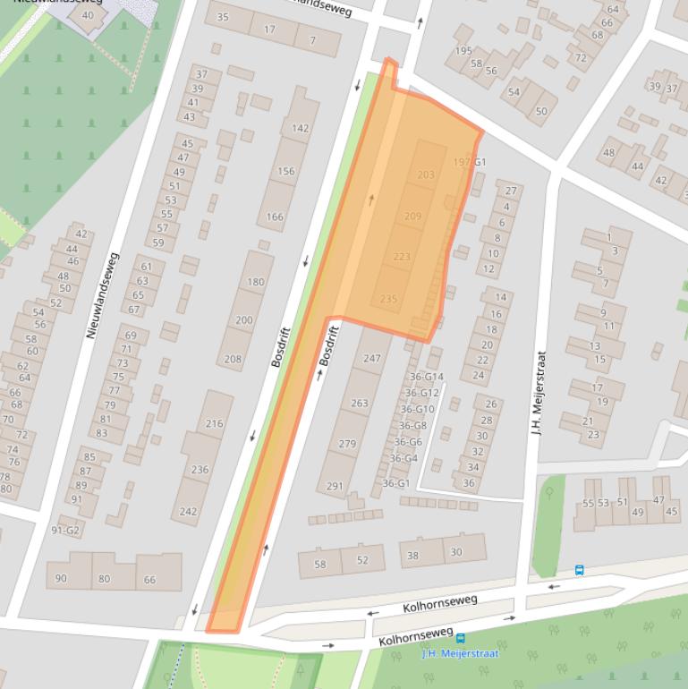 Kaart van postcodegebied 1214JX.