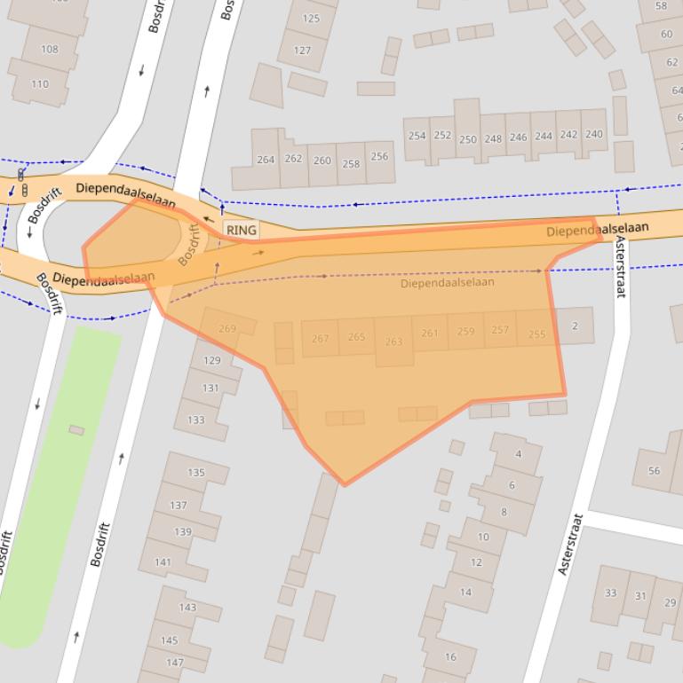 Kaart van postcodegebied 1214KD.