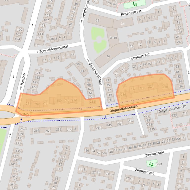 Kaart van postcodegebied 1214KH.