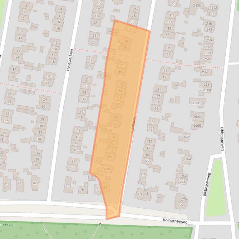 Kaart van postcodegebied 1214KM.