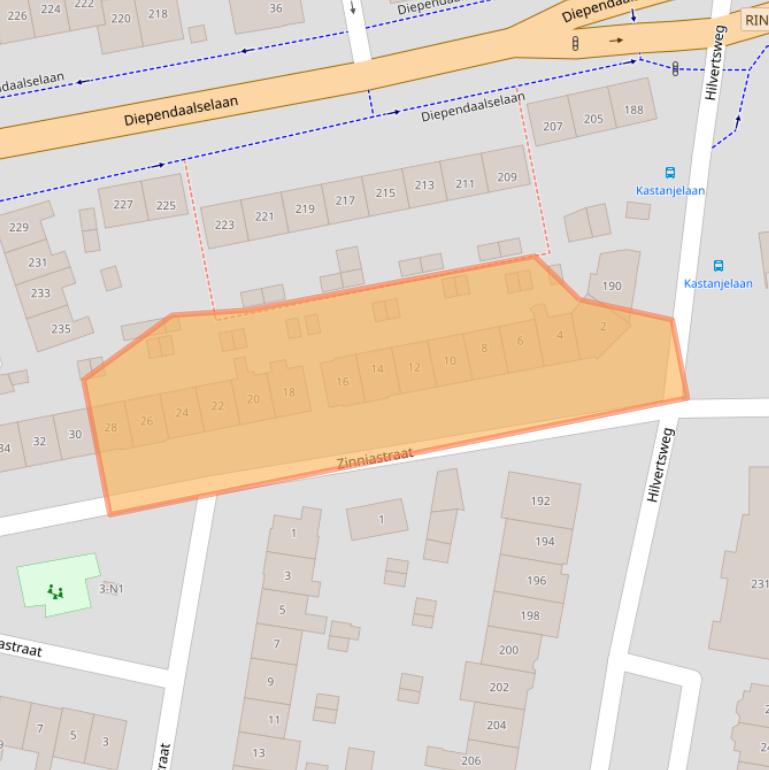 Kaart van postcodegebied 1214KP.