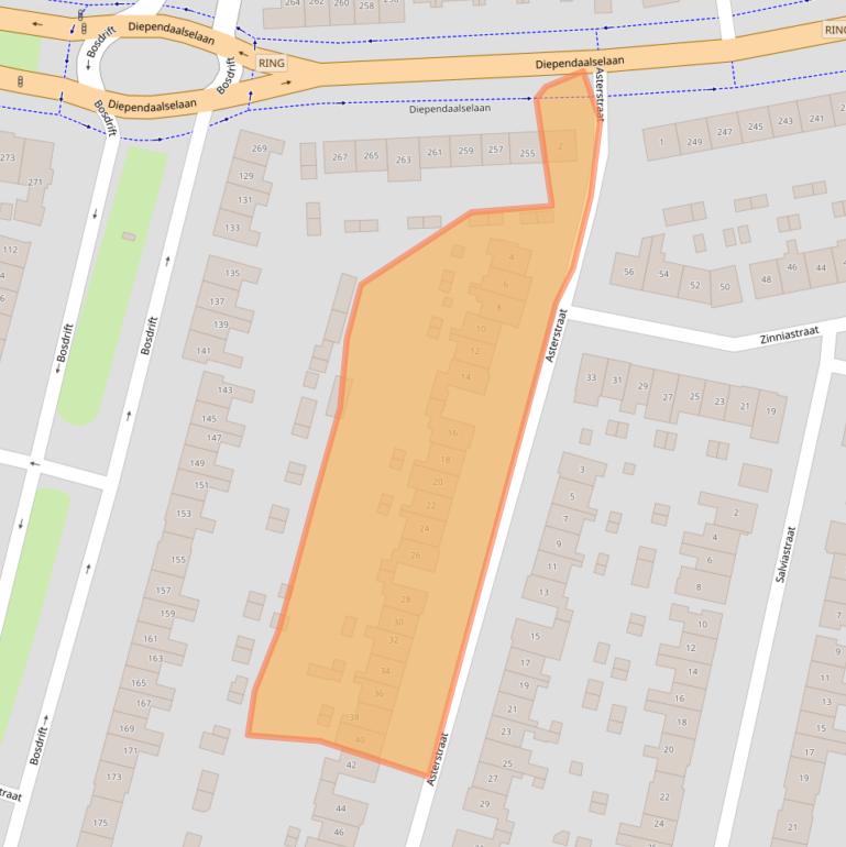 Kaart van postcodegebied 1214LA.