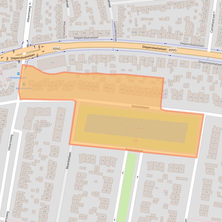 Kaart van postcodegebied 1214LJ.