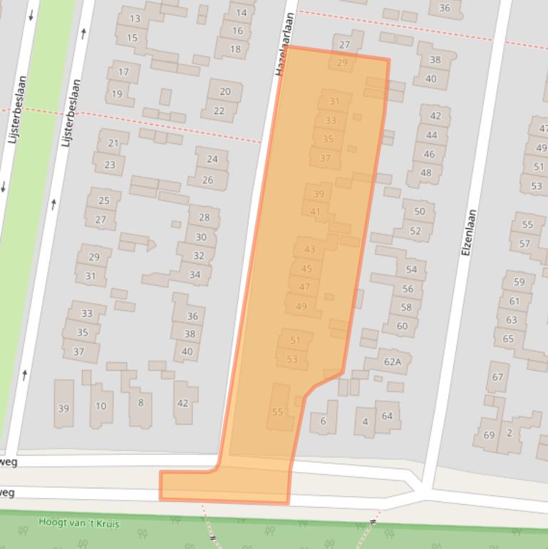 Kaart van postcodegebied 1214LL.