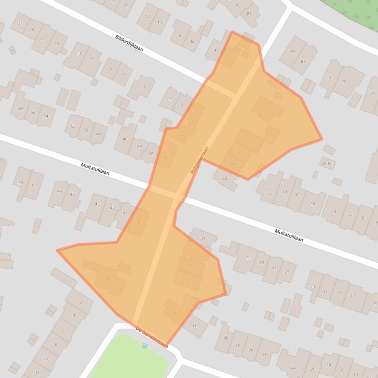 Kaart van postcodegebied 1215AH.