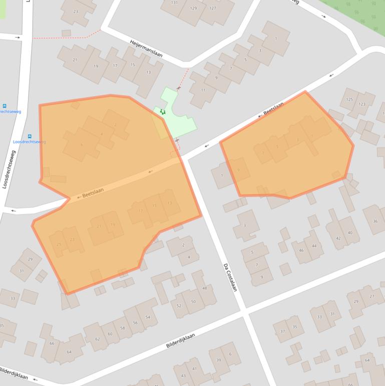Kaart van postcodegebied 1215AK.