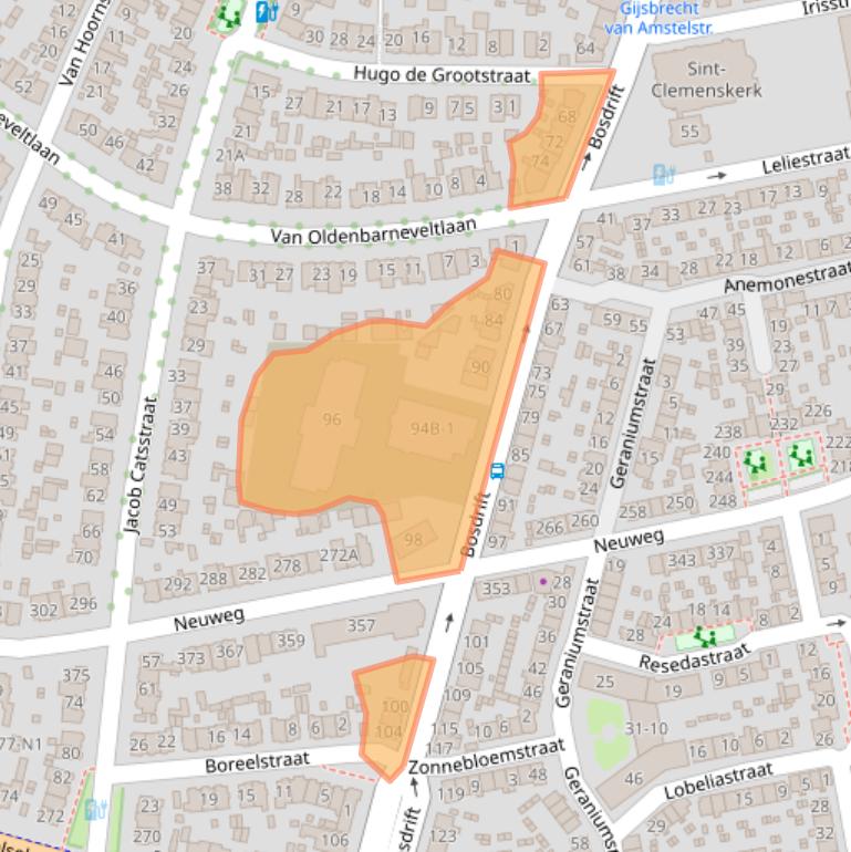 Kaart van postcodegebied 1215AN.